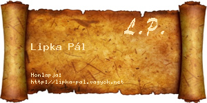 Lipka Pál névjegykártya